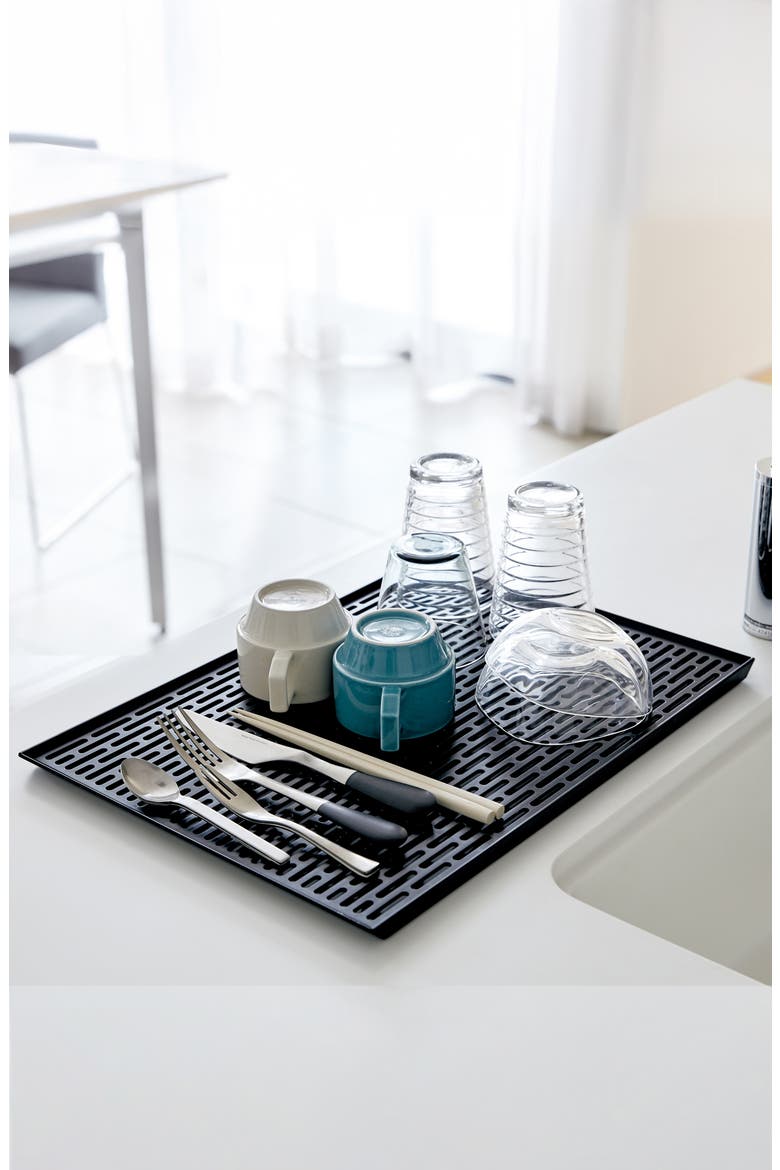 Dish Drainer Tray, Alternate, color, BLACK