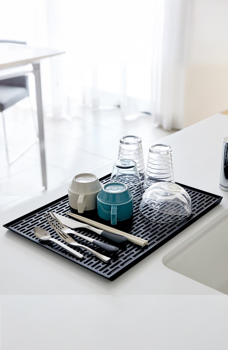 Yamazaki Dish Drainer Tray, Alternate, color, Black