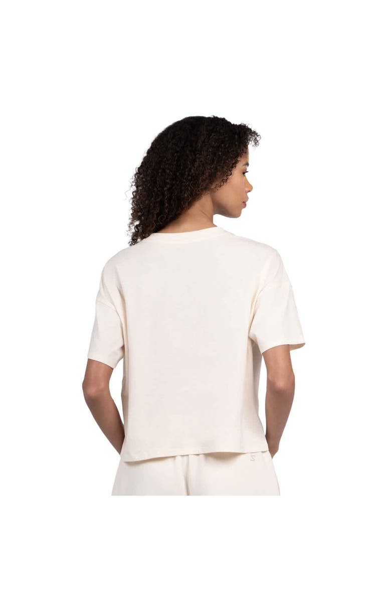 STARTER Women's Starter Cream New York Yankees Pastels Boxy Cropped T-Shirt, Alternate, color, Cream