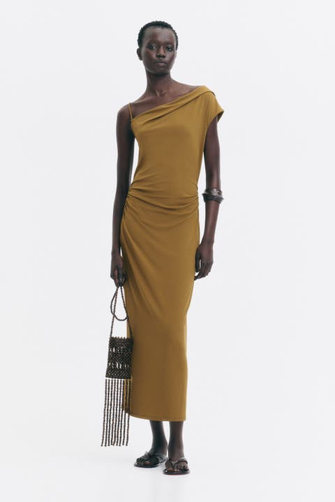 Asymmetric Jersey Dress