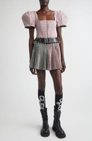 Chopova Lowena Carly Tartan Carabiner Minidress