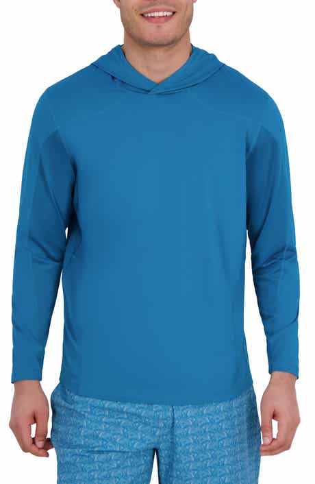 Textured Piecing Long Sleeve Hooded Rashguard