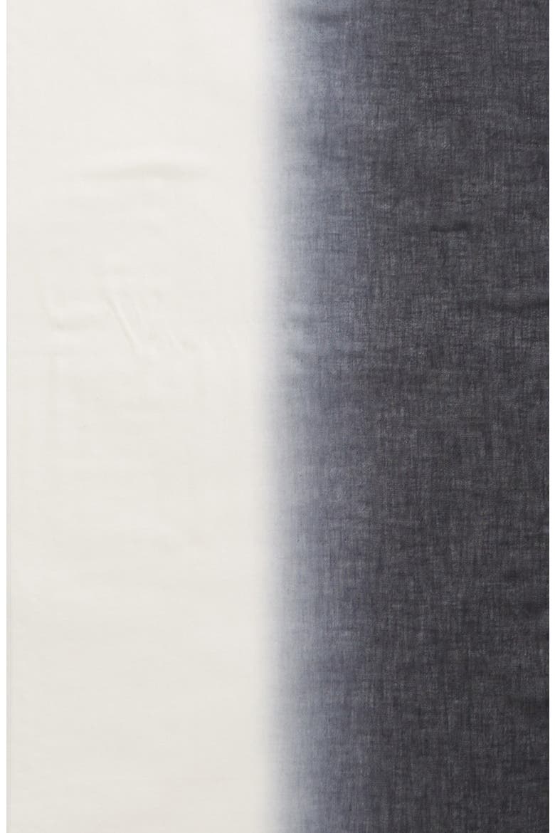Dégradé Cashmere Blend Fringe Scarf, Alternate, color, BLACK/ IVORY COMBO