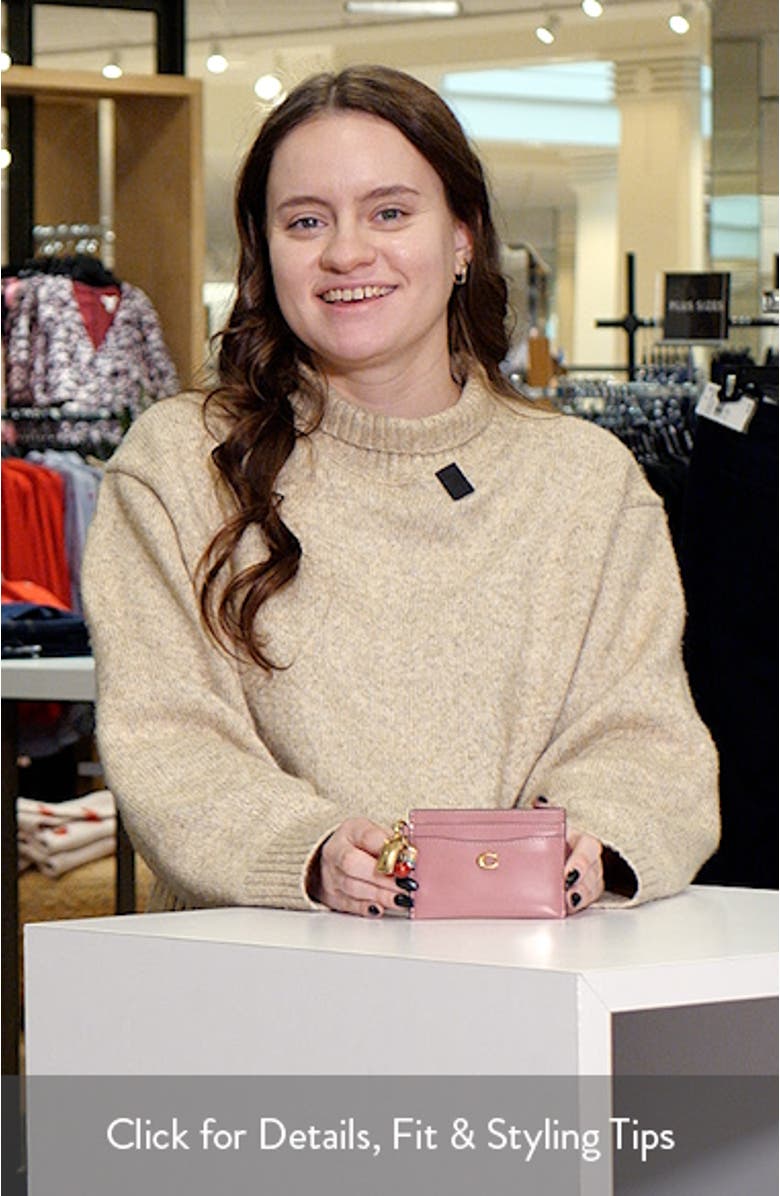 Charm Detail Leather Card Card, sales video thumbnail