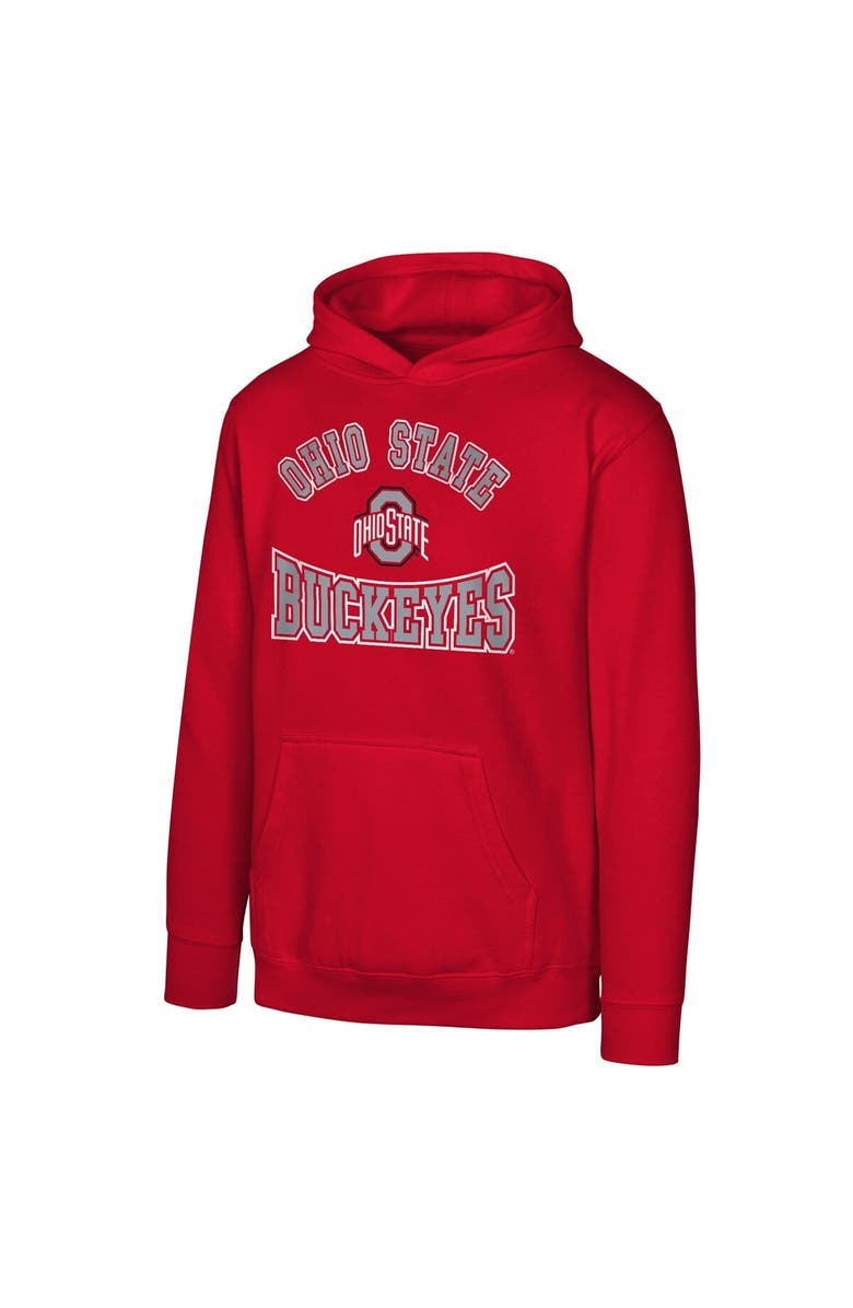 Outerstuff Youth  Scarlet Ohio State Buckeyes Hometown Classic Fleece Pullover Hoodie, Main, color, 