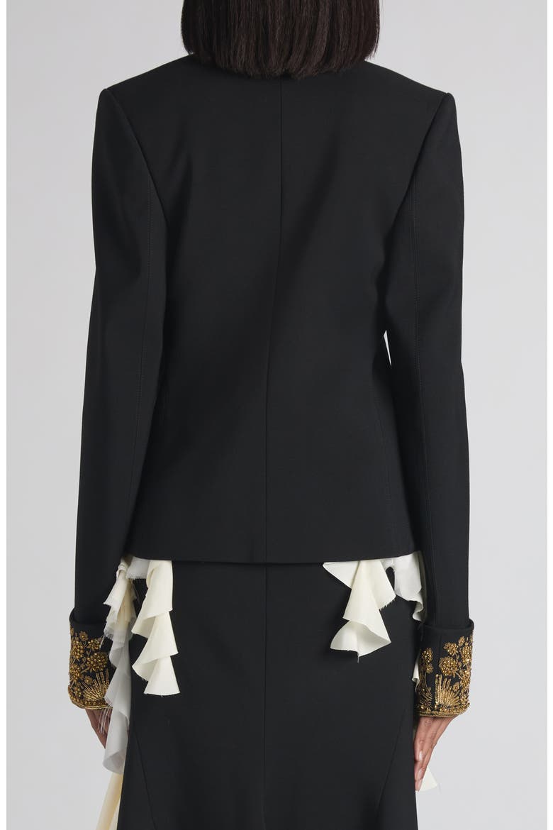 Embellished Cutaway Jacket, Alternate, color, BLACK