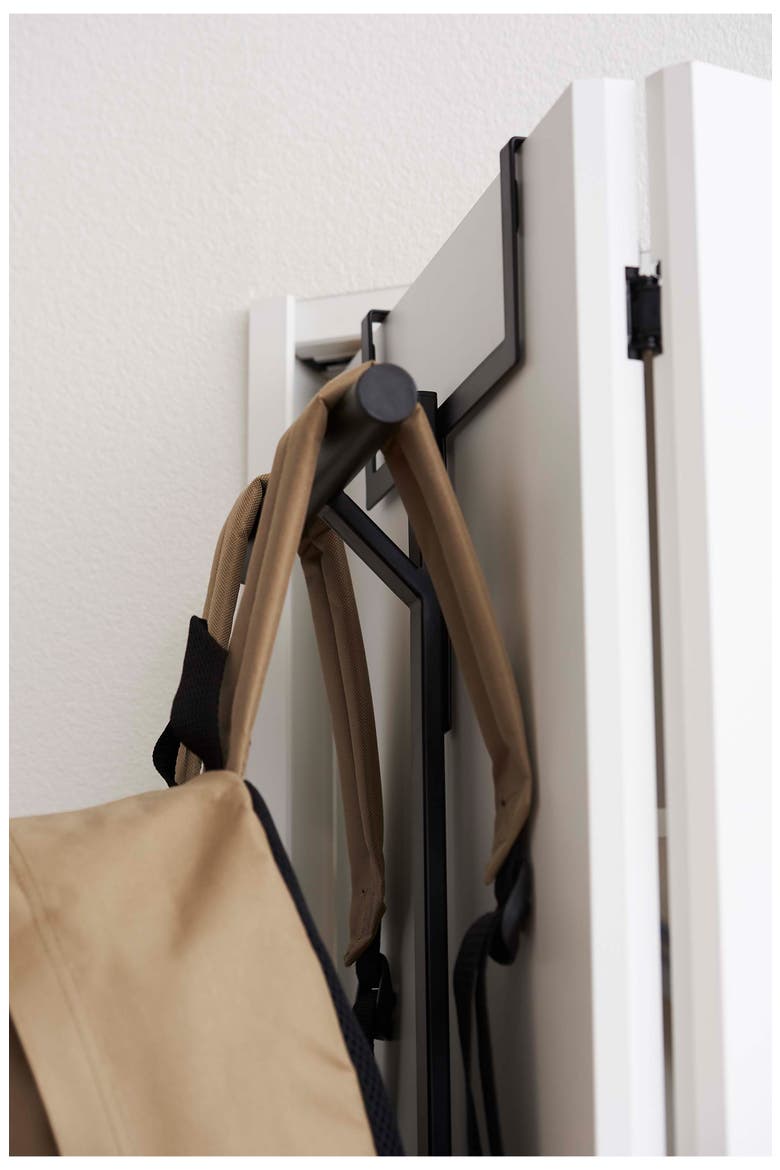 Over the Door Backpack Hanger, Alternate, color, BLACK