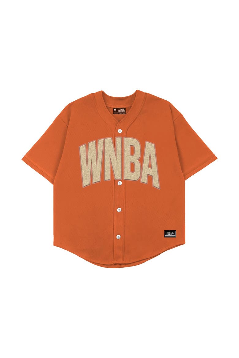 Unisex Playa Society  Orange WNBA Baseball Fashion Jersey, Alternate, color, Orange