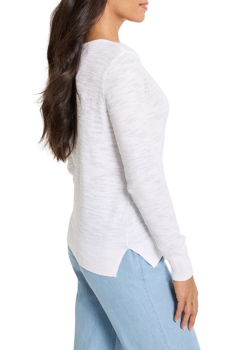 Breezy Textures Cotton Blend Sweater, Alternate, color, PAPER WHITE