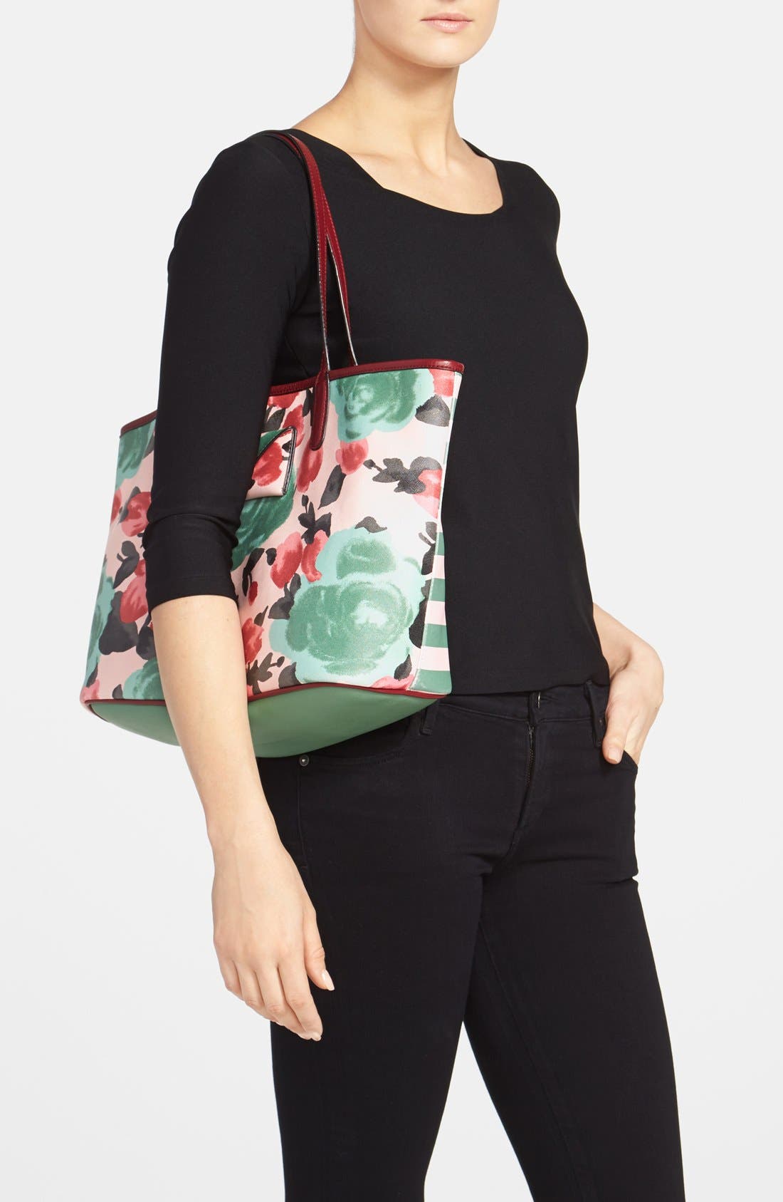 MARC BY MARC JACOBS 'Metropolitote' Tote, Alternate, color, DESERT ROSE MULTI