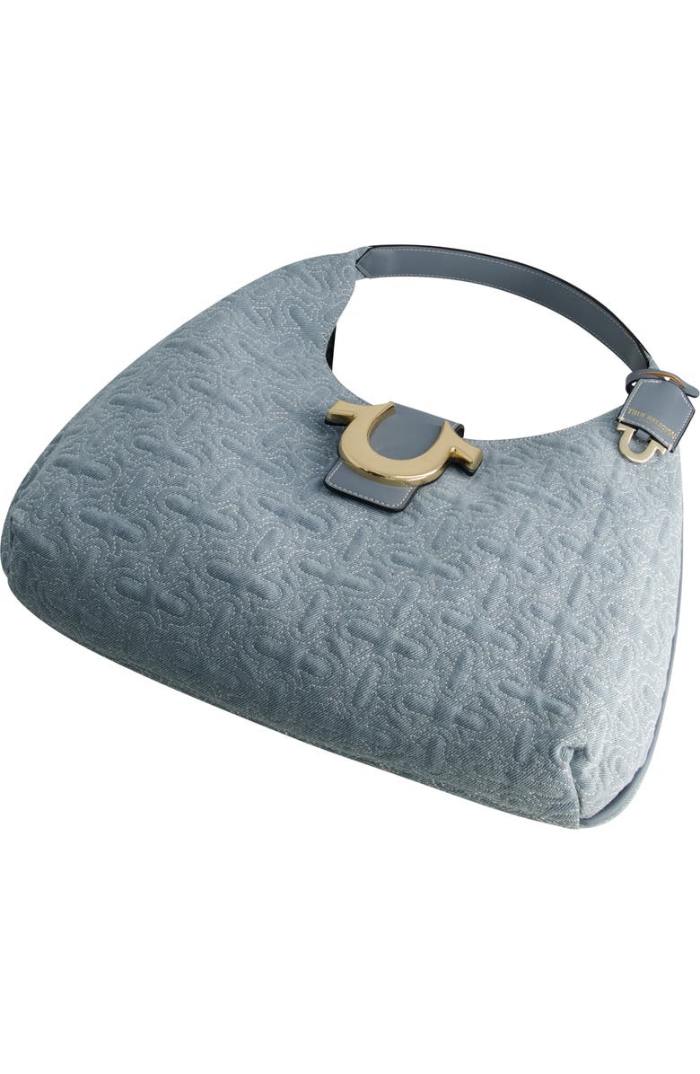 USPA ACCESSORIES Large Quilted Horseshoe Tote Bag, Alternate, color,