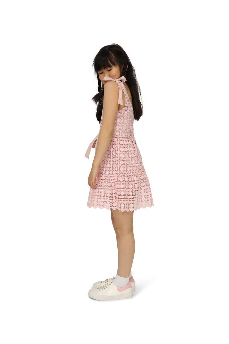 Rosy Mini Lace Dress, Alternate, color, Dusty Rose