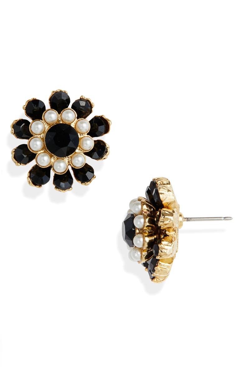 Oscar de la Renta Florianne Button Earrings, Main, color,