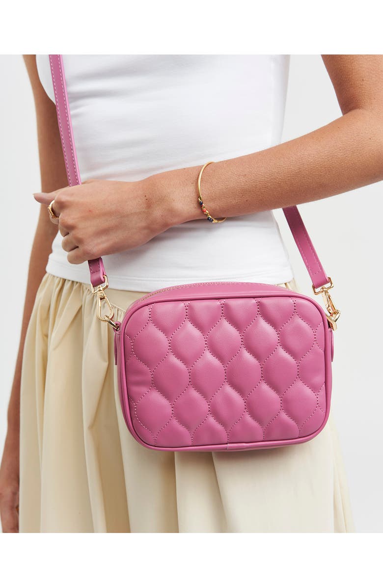 Fable England Alice Quilted Camera Purse, Alternate, color, Rose Pink