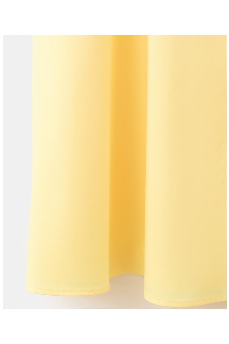Flared Stretch Cotton Minidress, Alternate, color, PASTEL YELLOW