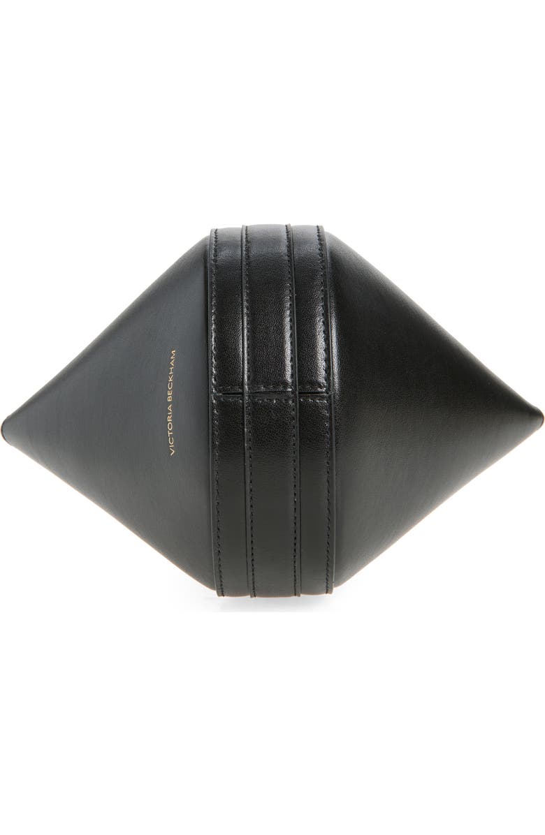 Victoria Beckham Mini Dia Leather Pouch Clutch, Alternate, color, Black