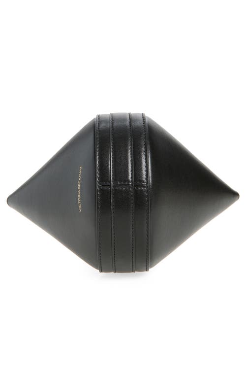 Victoria Beckham Mini Dia Leather Wristlet Pouch Bag In Black