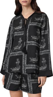 AllSaints Lettie Tie Neck Shirt