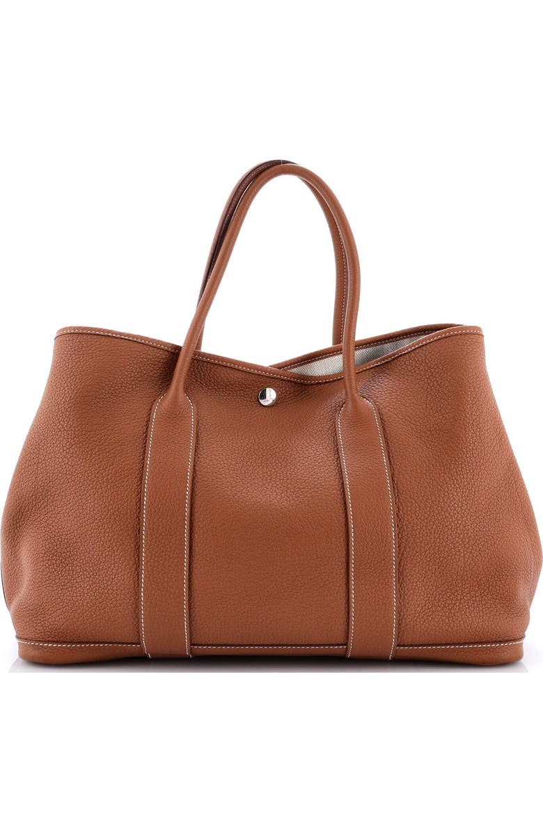 Pre-Owned Hermes Garden Party Tote Leather 36, Alternate, color, Gold