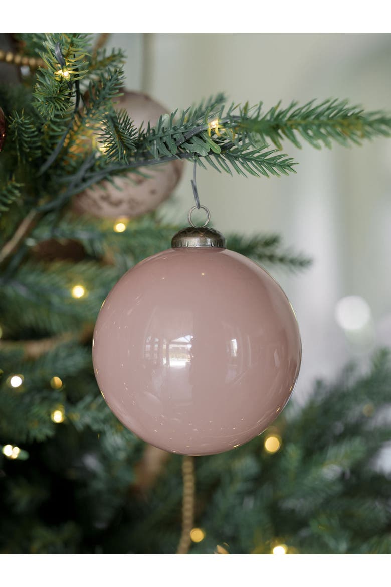 4" Assorted Vintage Rose Glass Ornament, Alternate, color, Vintage Rose