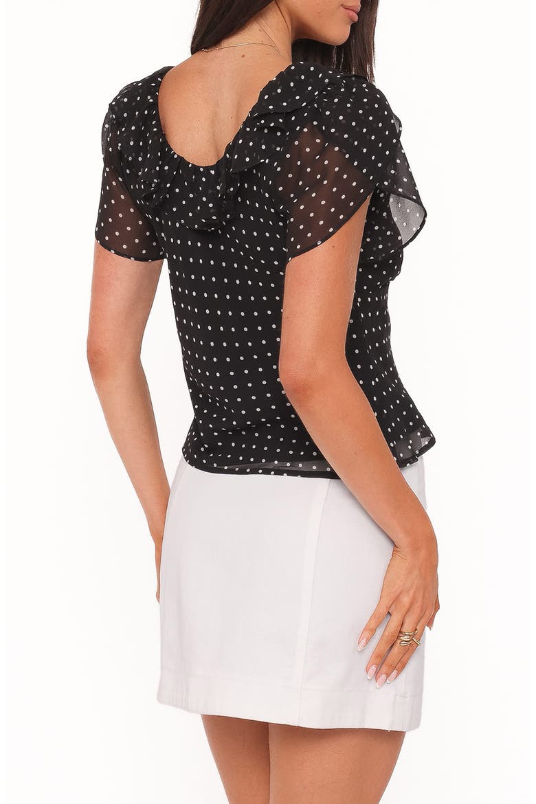 Dorado Polka Dot Ruffled Top, Alternate, color, BLACK/ WHITE POLKADOT