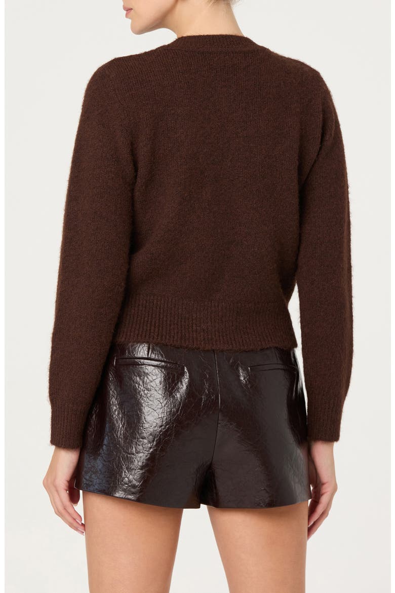 Kalie Embellished Cardigan, Alternate, color, BROWN