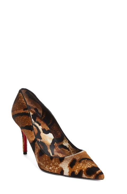 Miss Z Genuine Calf Hair Pointed Toe Pump (Women)