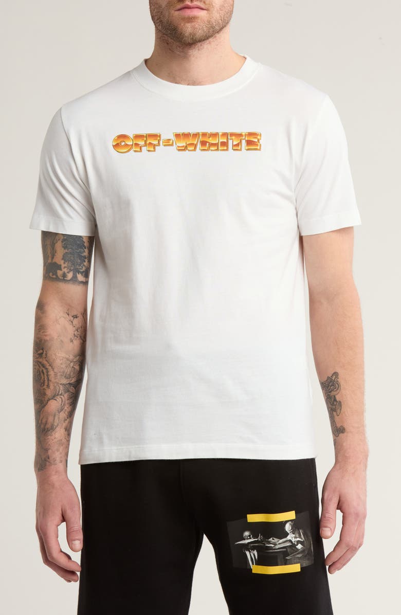 Off-White Orange Metal Arrow Graphic T-Shirt, Main, color, 