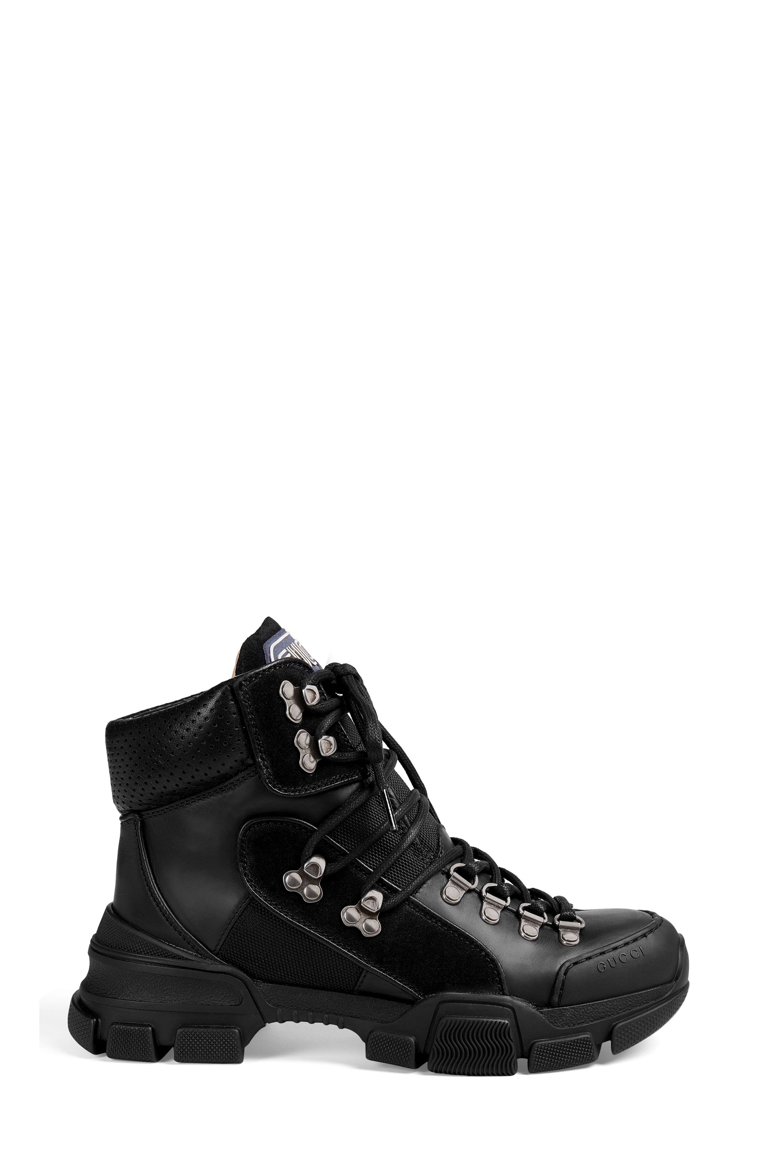 Gucci Lace-Up Boot, Alternate, color, 