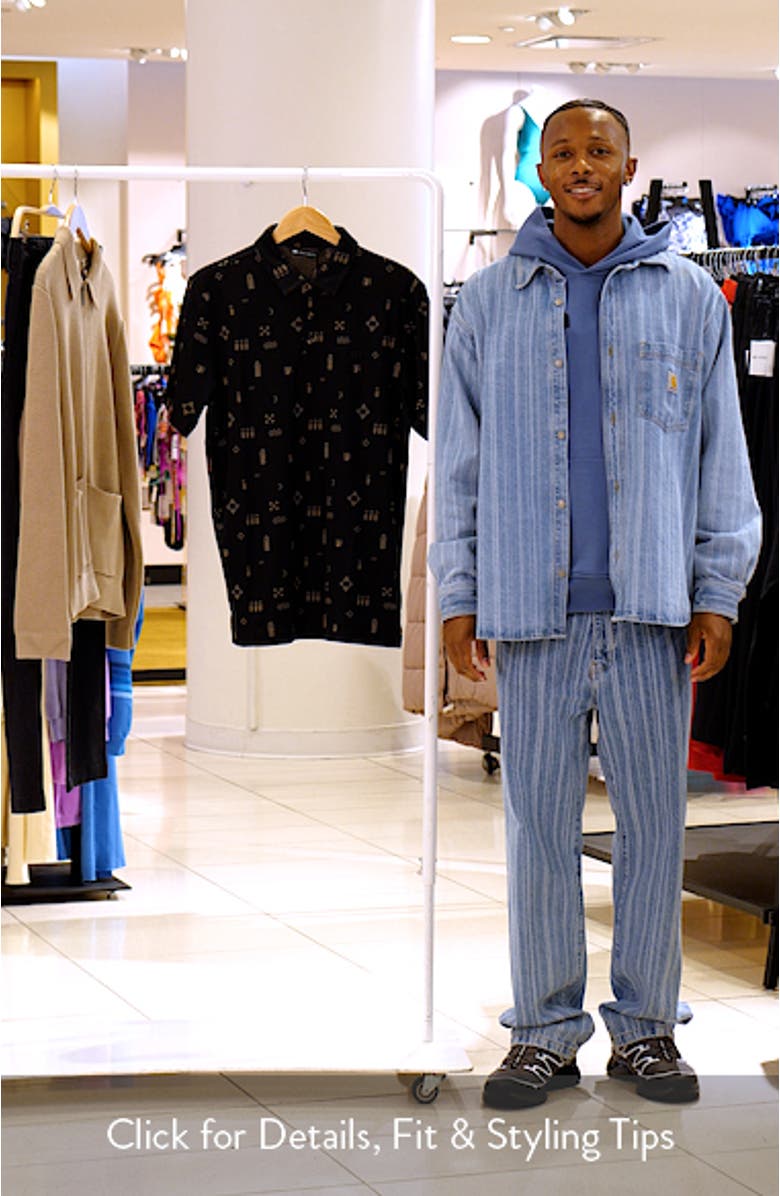 Weather Patterns Print Cotton Blend Polo, sales video thumbnail