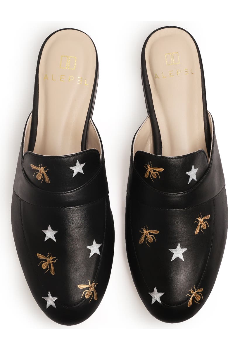 ALEPEL Metallic Bees and Stars Mule, Alternate, color, Metallic Bees And Stars