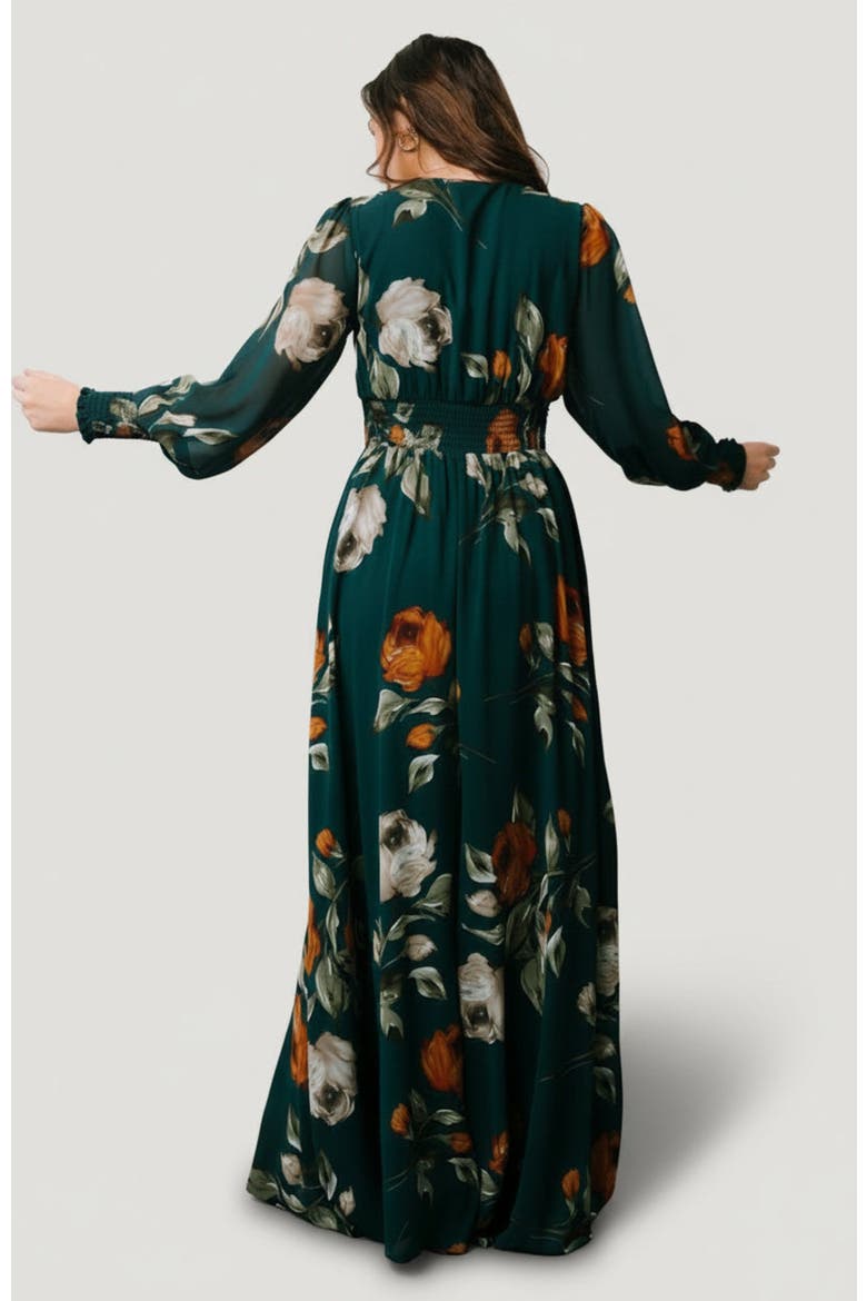 Olivia Maxi Dress, Alternate, color, Deep Topaz Floral