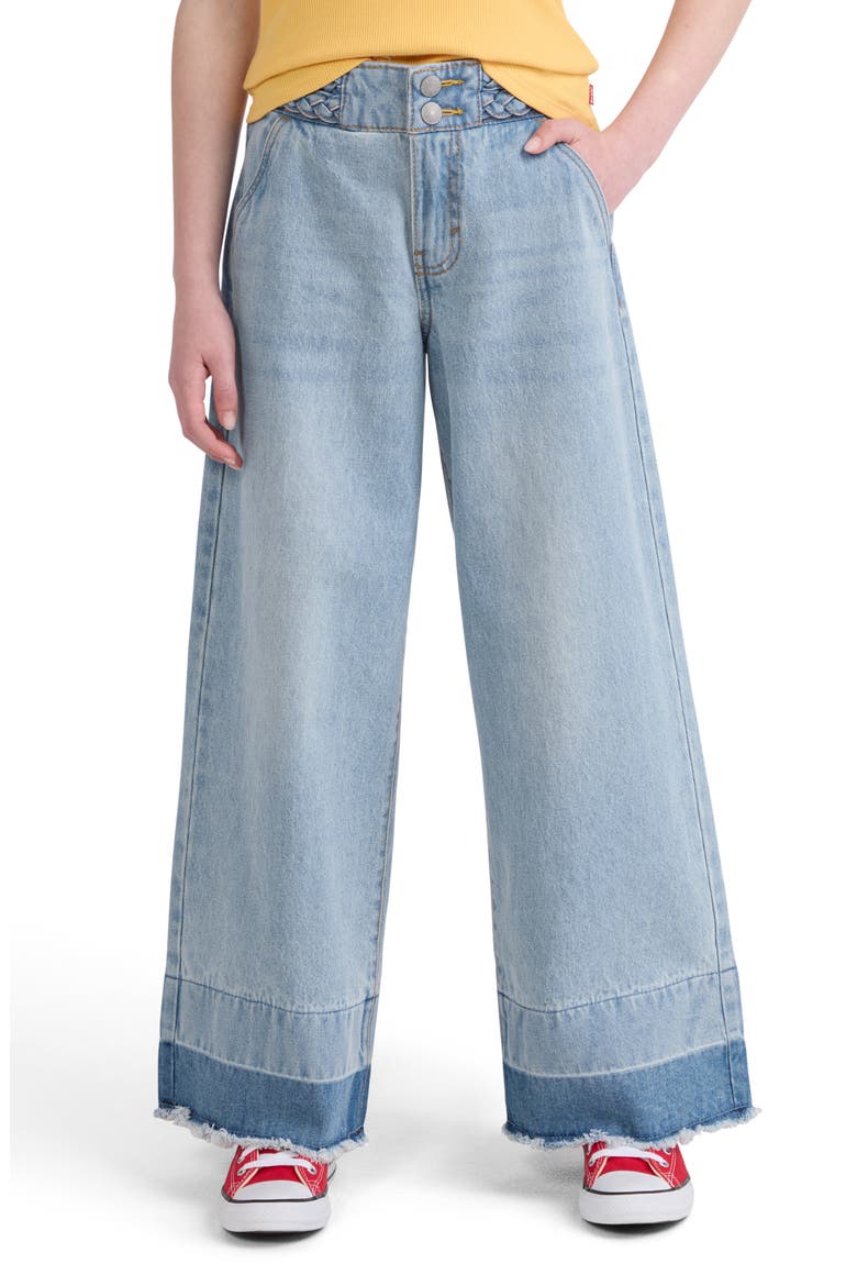 Kids' Braid High Waist Baggy Jeans, Alternate, color, HANG UP
