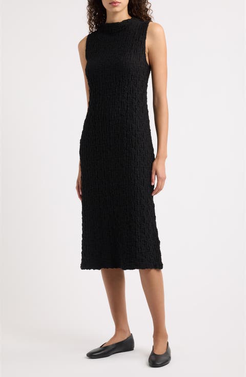 Funnel Neck Sleeveless Dress