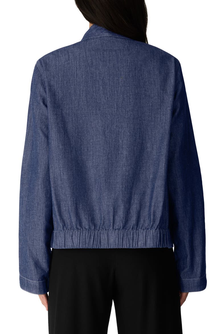Organic Cotton Curved Front Jacket, Alternate, color, DARK INDIGO