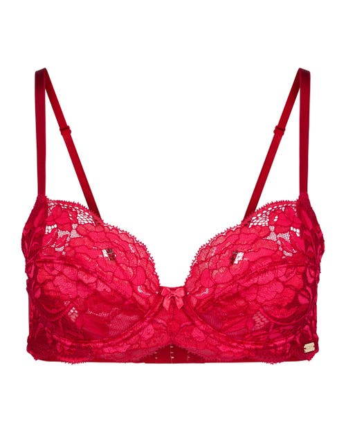Adore Me Chelsi Unlined Demi Bra In Dark Red