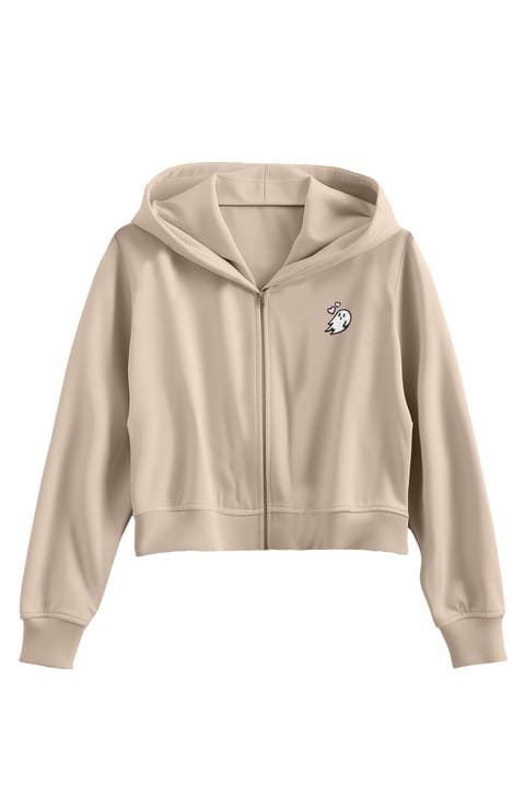 Heartly Ghost Fleece Zip Hoodie