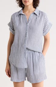 Caslon® Duo Gauze Button-Up Shirt
