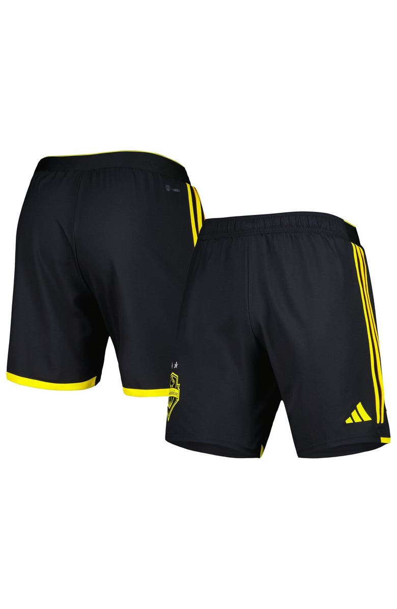 adidas Men's adidas Black Seattle Sounders FC 2023 Away AEROREADY Authentic Shorts, Main, color, Black