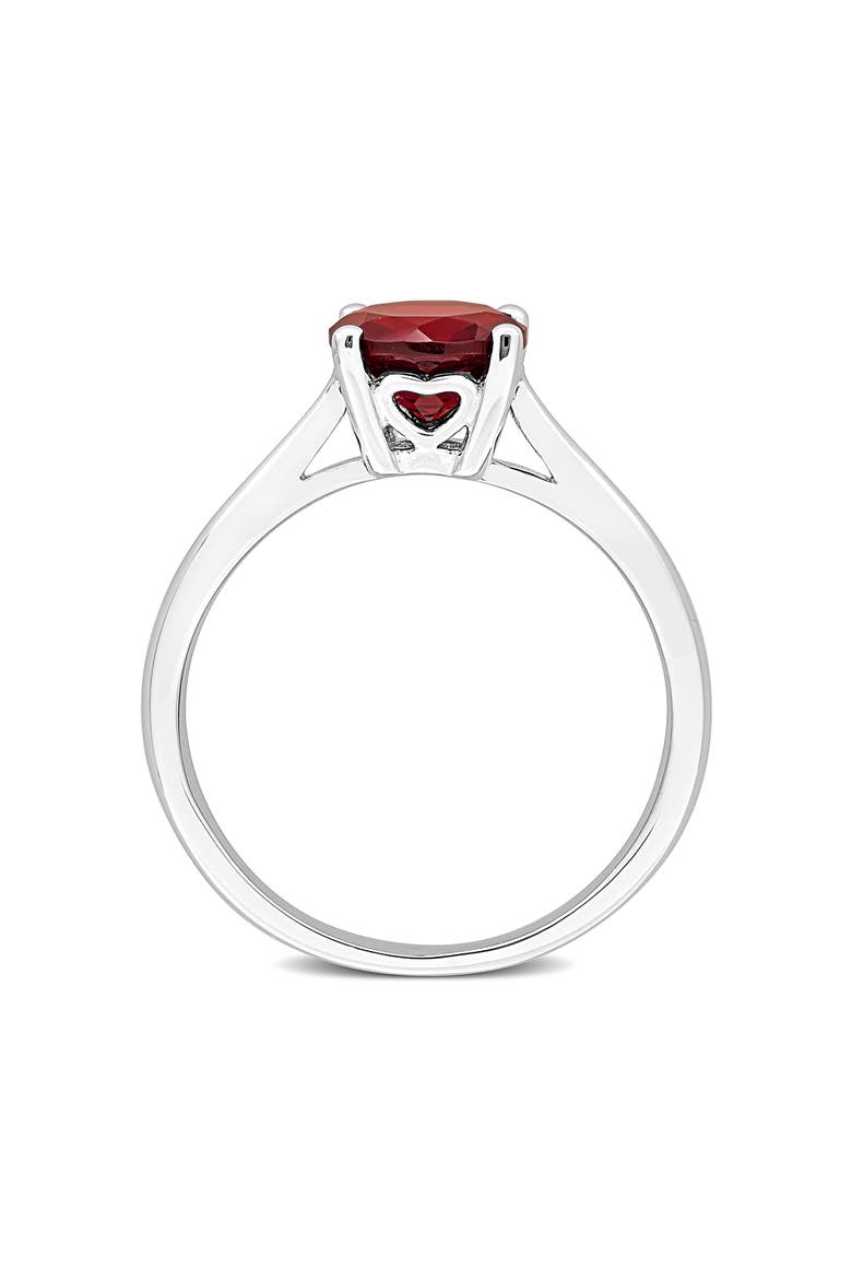 Garnet Solitaire Ring, Alternate, color, RED