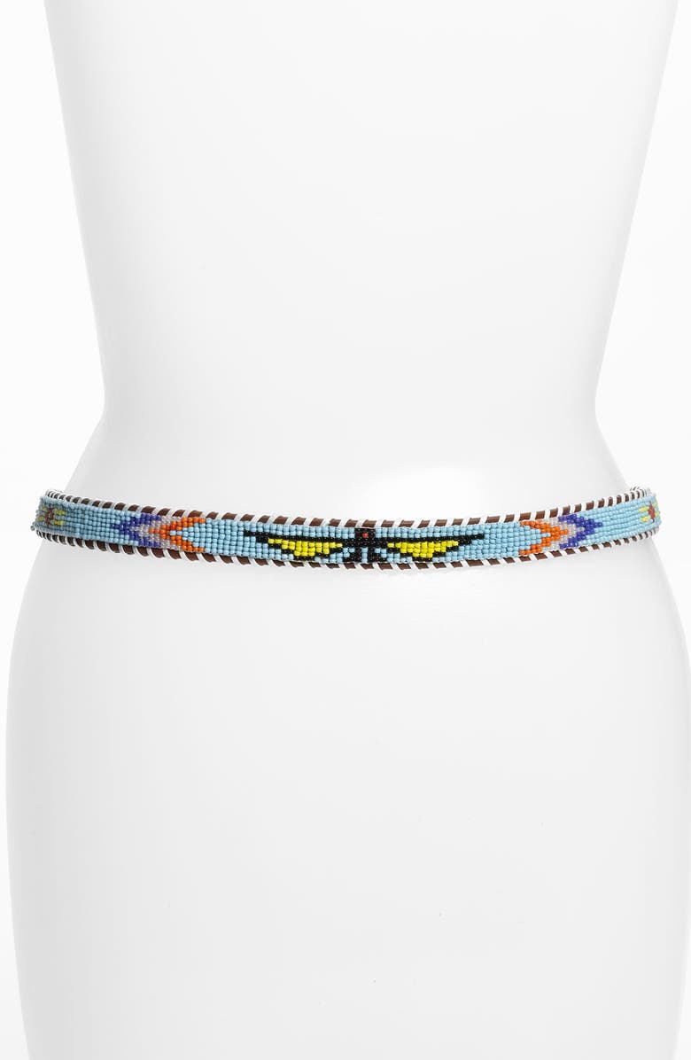 STEVEN by Steve Madden 'Beaded Summer Camp' Belt, Alternate, color, 