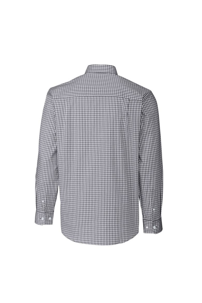 Men's Cutter & Buck Charcoal New Mexico State Aggies Easy Care Stretch Gingham Big & Tall Long Sleeve Button-Down Shirt, Alternate, color, Charcoal