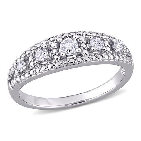 Diamond Anniversary Ring 10k White Gold