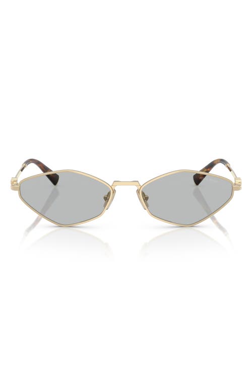 Miu Miu 56zs Geometric-frame Sunglasses In Gold Grey