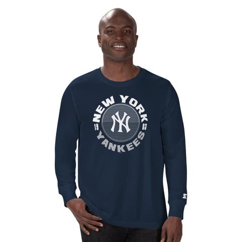 Men's Starter Navy New York Yankees Halftime Long Sleeve T-Shirt