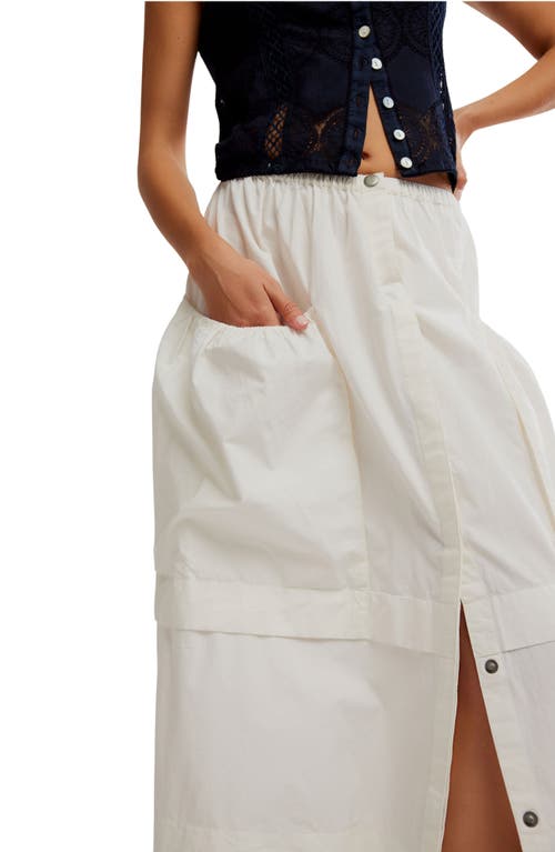 Free People Eloise Parachute Maxi Skirt In Clean Ivory