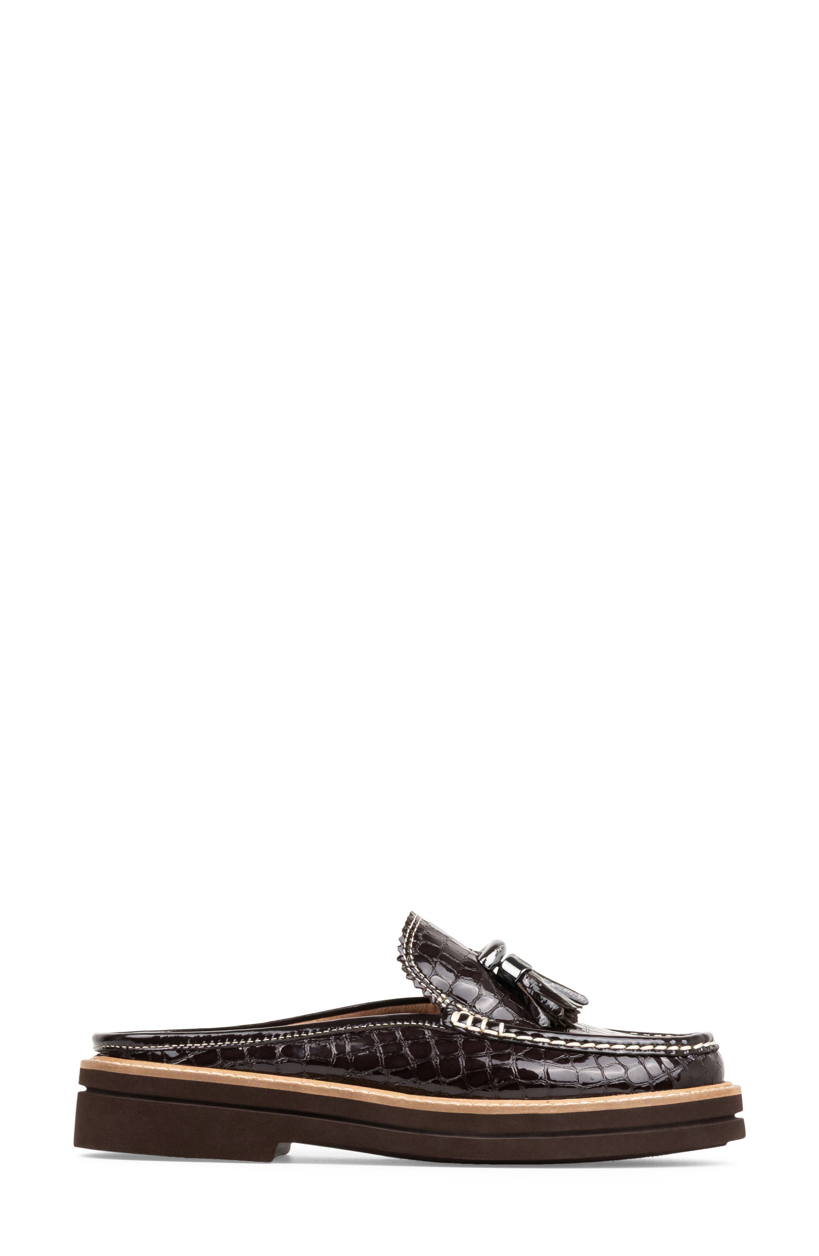Mule Tassel Loafer, Alternate, color, DARK BROWN