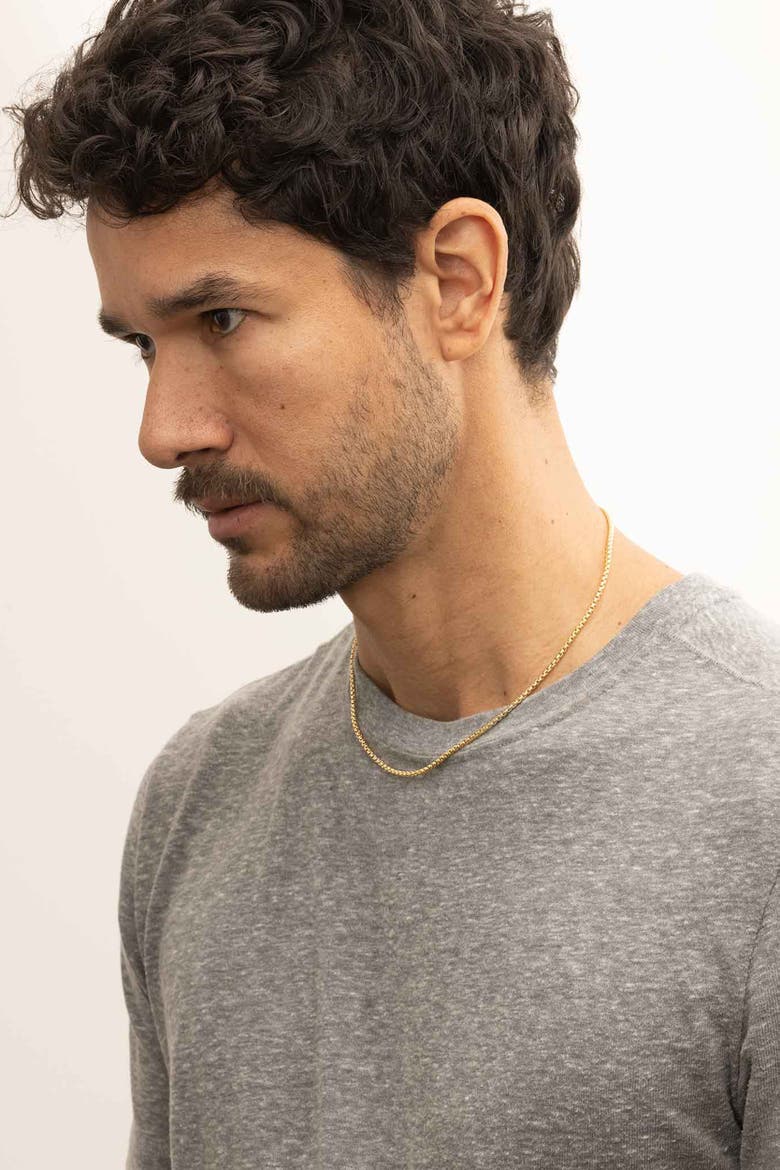 Men's Round Bodega Box Chain in 14K Gold, Alternate, color, 14K Yellow Gold