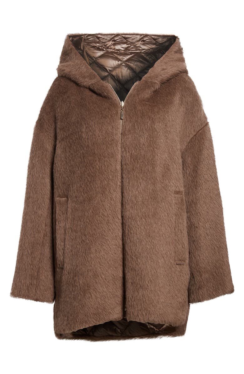 Max Mara Spacefe Reversible Down Coat, Alternate, color, Brown