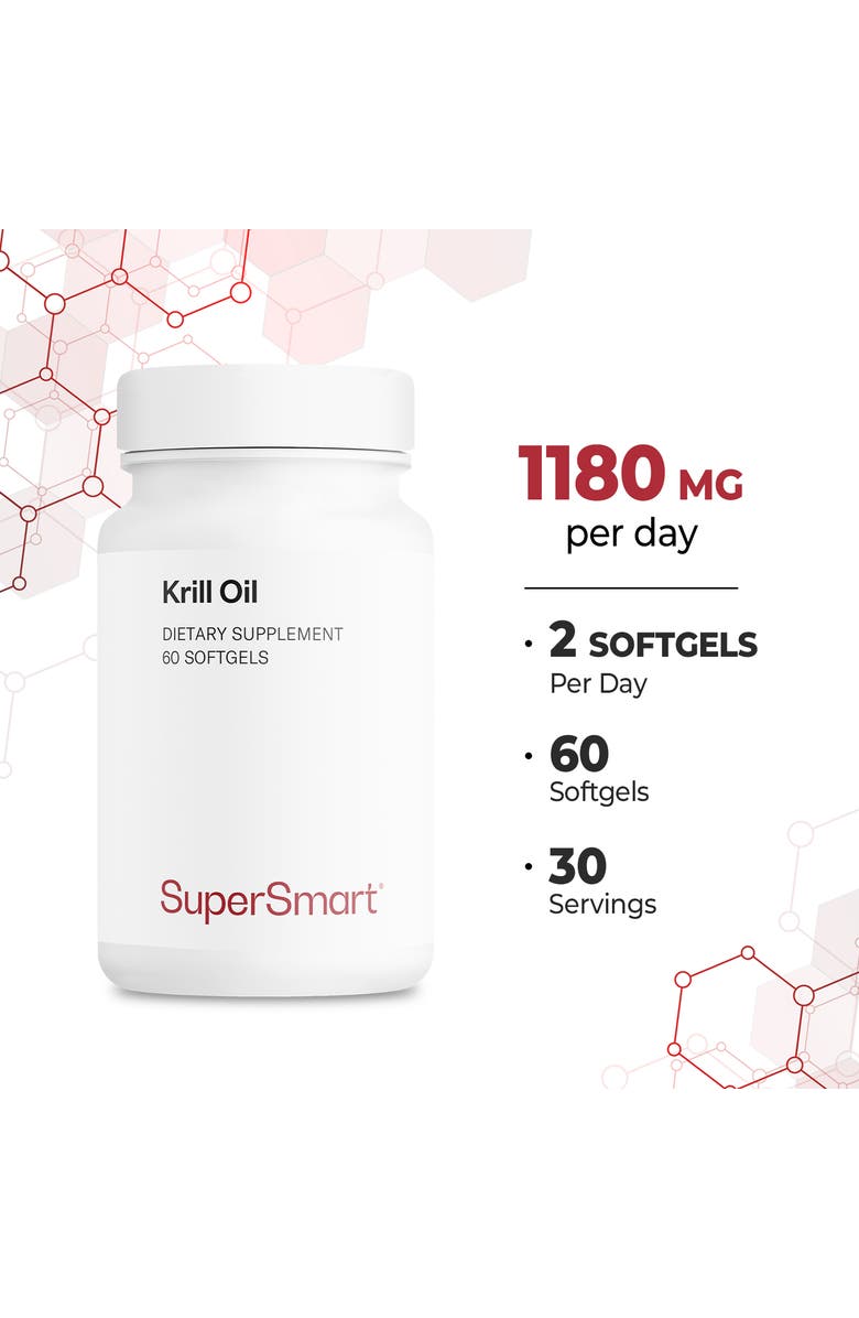 SuperSmart Krill Oil Supplement 1180mg, Alternate, color, NO COLOR